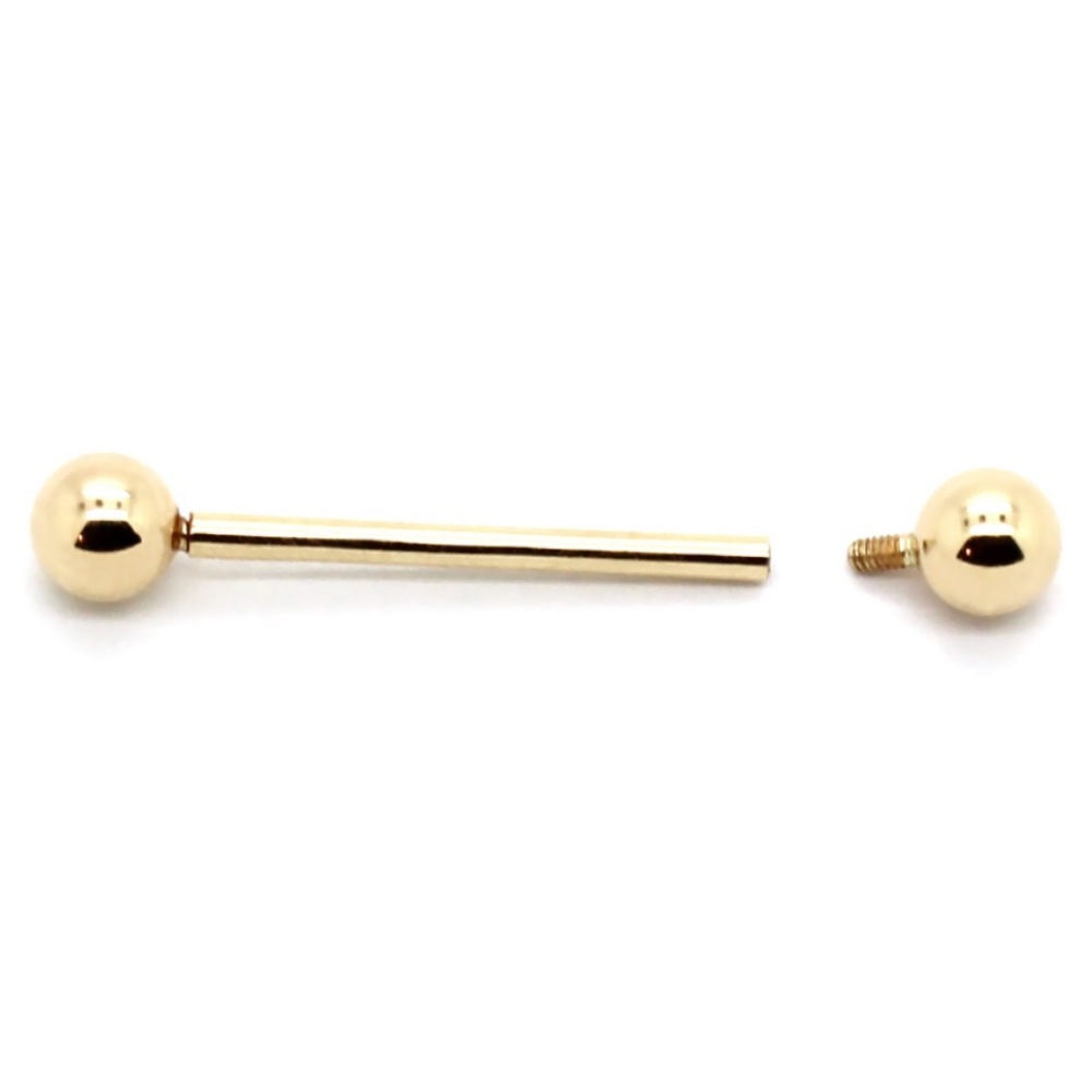 14K gold tongue ring